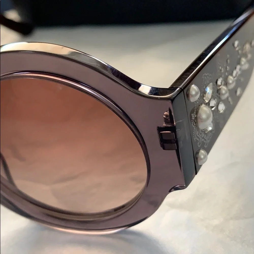 NWT ETRO Grey/Havana sunglasses w/case